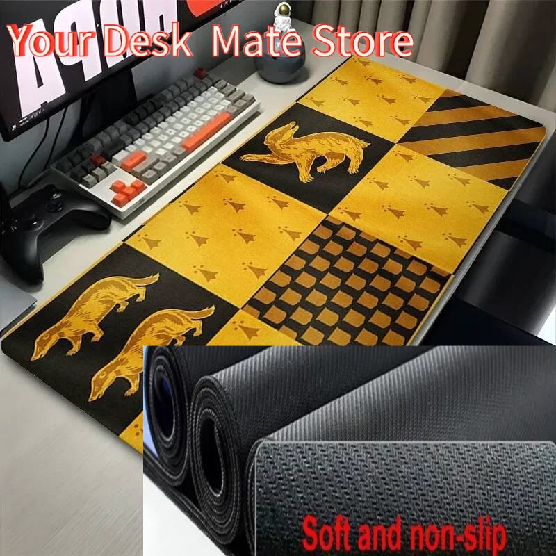 Yellow Laptop Accessories - Tappetino per mouse tasso bianco e