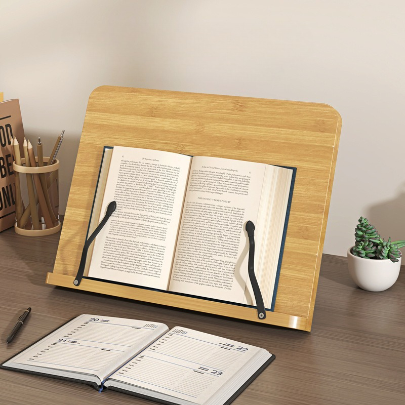Laptop Ergonomic Accessories - Supporto per Libri in Legno, Supporto