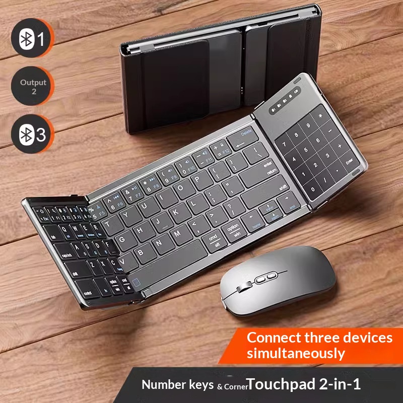 Laptop Ergonomic Accessories - Tastiera Bluetooth wireless Mengzu Tri Fold