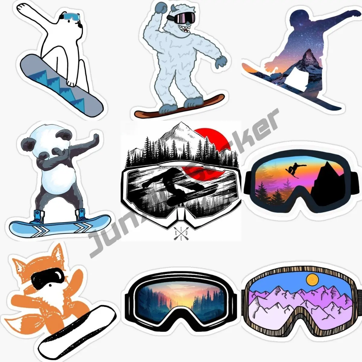 Laptop Accessories Online - Personalità Snowboard Maschera Adesivo per auto
