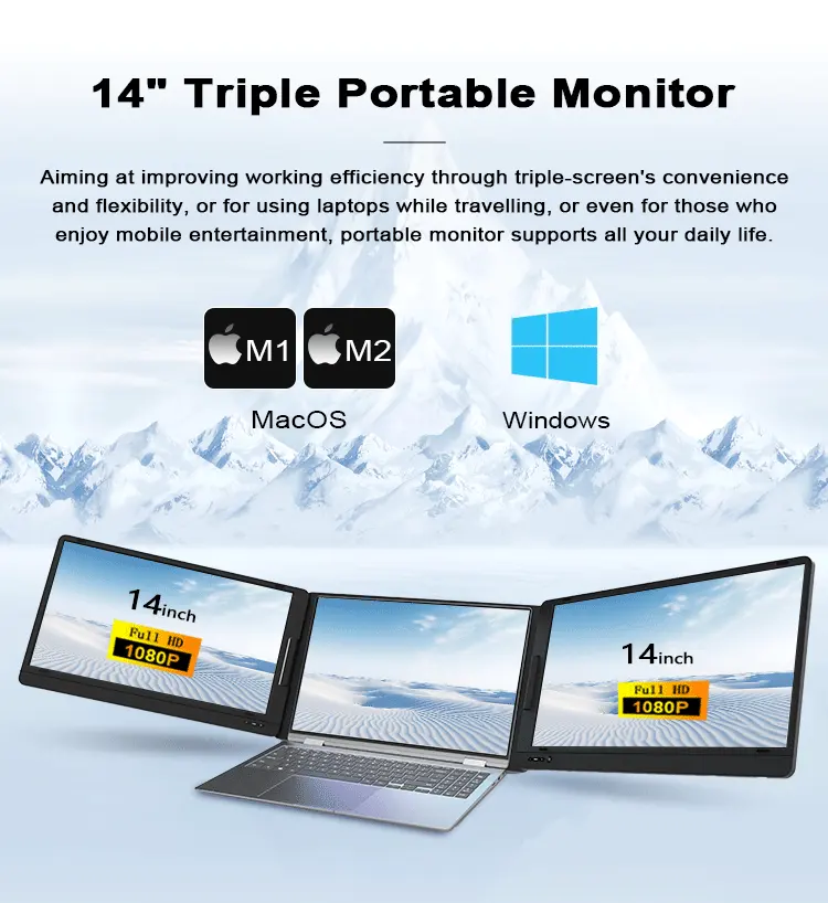 Monitor portatile triplo profe - Laptop Stand Portable recensione e prezzo
